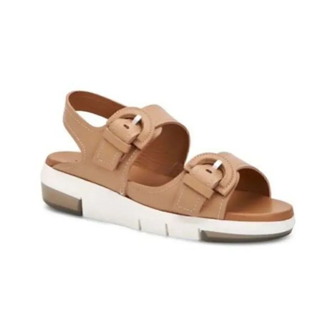 Aquatalia Sydni Dual Buckle Water Resistant Sporty Slingback Sandals NWOB Size